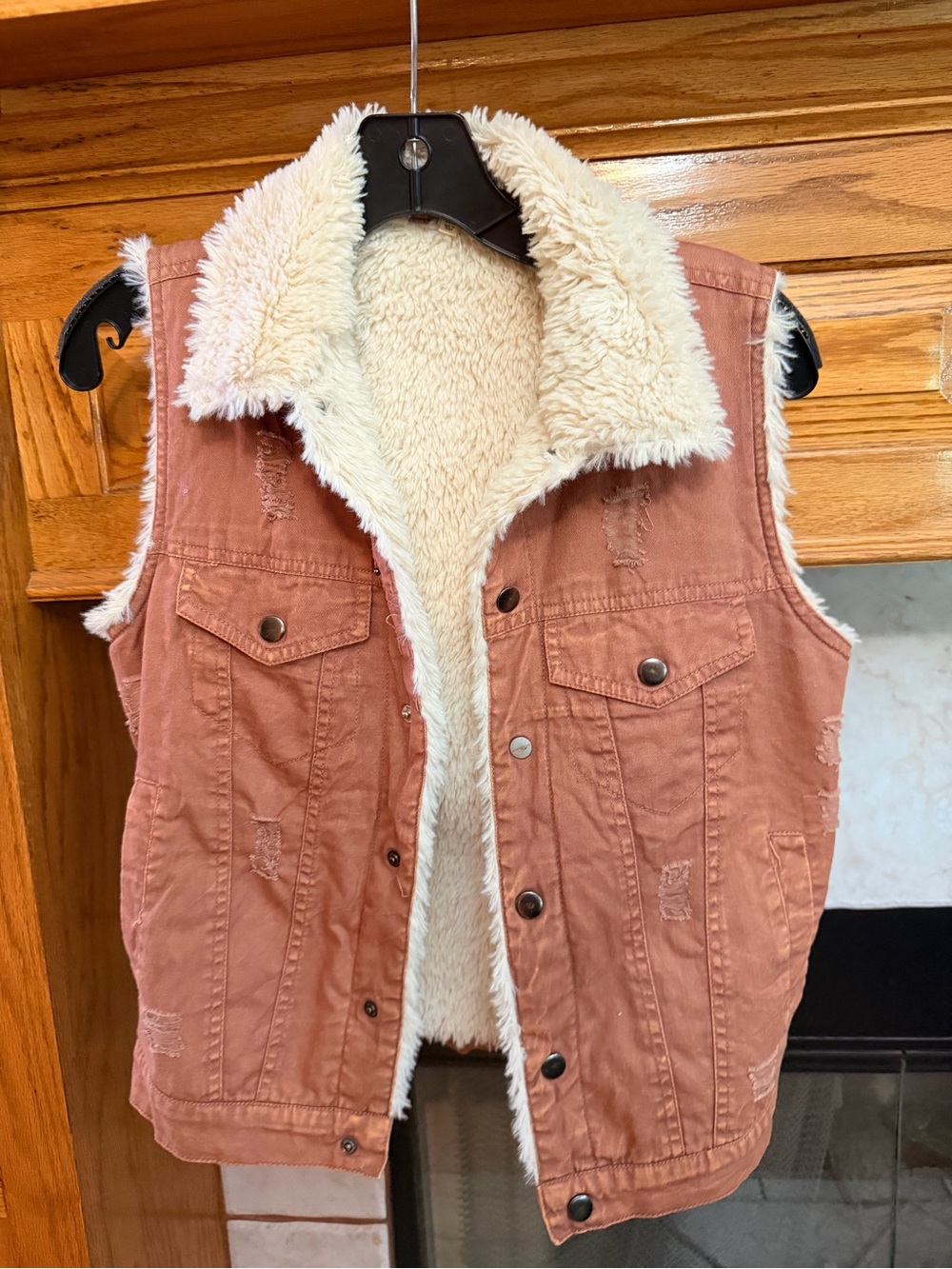 Gilded Intent brown Faux Sherpa Lined Kids Vest
